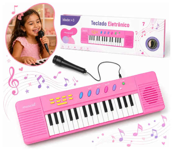 Teclado e Microfone